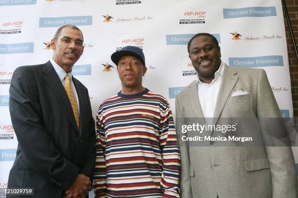 William F. Jones, Vice President of Chrysler Financial, Russell Simmons and Johnny Furr,Vice President Anheuser-Busch of Urban Marketing Affairs