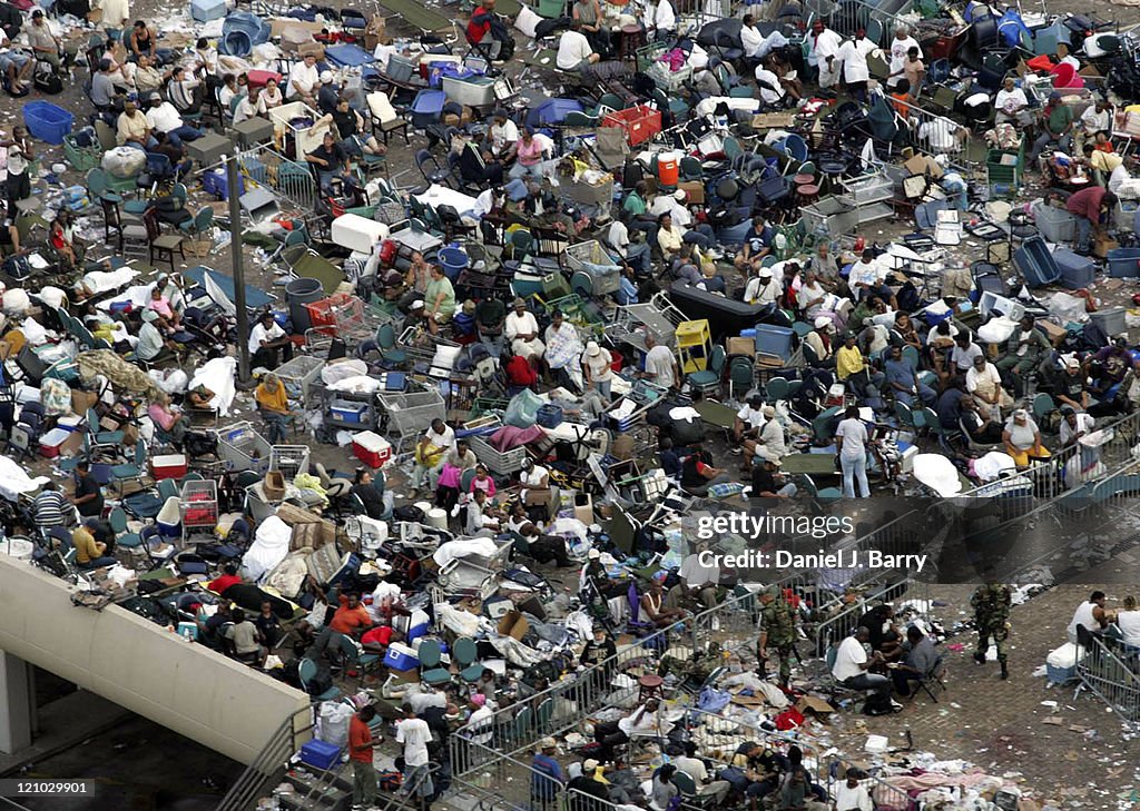 Aftermath of Hurricane Katrina - Aerial Shots of New Orleans - September 3, 2005