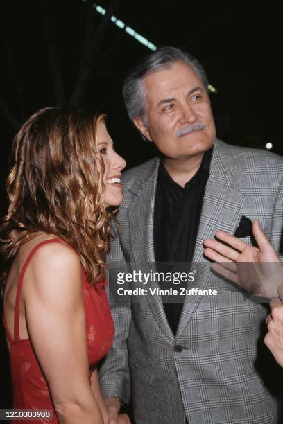American actress Jennifer Aniston and her father, actor John Aniston, attend the premiere of "The Object Of My Affection" in Westwood, California,...