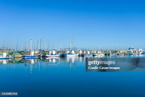 fishing port of fuengirola, malaga, spain - embarcación marina stock-fotos und bilder