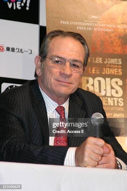 Tommy Lee Jones during 18th Tokyo International Film Festival - "The Three Burials of Melquiades Estrada" Press Conference in Tokyo, Japan.