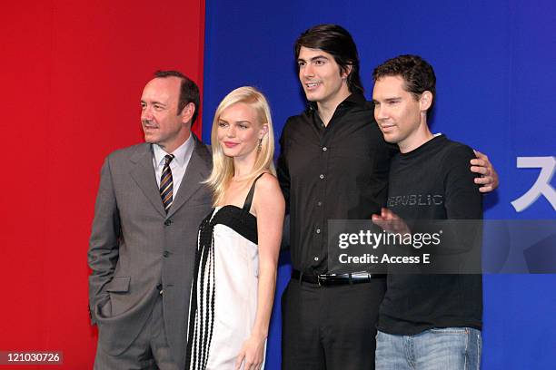 Kevin Spacey, Kate Bosworth, Brandon Routh and Bryan Singer