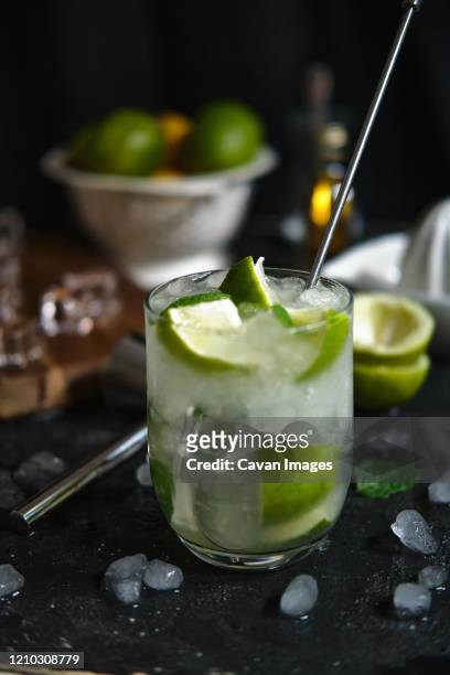 preparing the authentic cuban mojito - mojito stock pictures, royalty-free photos & images