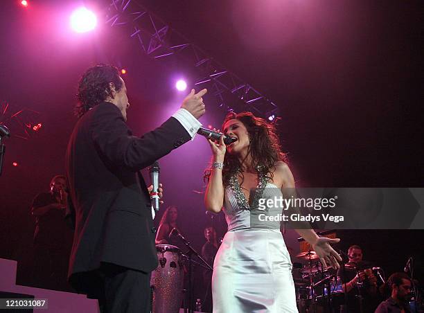 Marc Anthony and Jennifer Lopez during Marc Anthony in Concert at the Coliseo De Puerto Rico in San Juan - September 29, 2006 at Coliseo De Puerto...