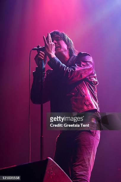 Julian Casablancas of The Strokes during The Strokes in Concert at Heineken Music Hall in Amsterdam - July 11, 2006 at Heineken Music Hall in...