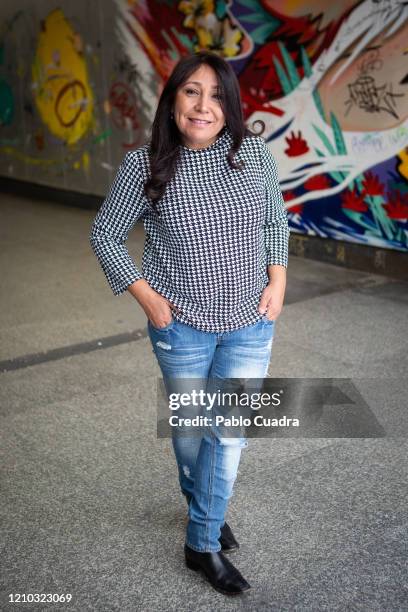 Saudi director Haifaa al-Mansour attends 'La Candidata Perfecta' photocall at Golem Cinema on March 04, 2020 in Madrid, Spain.