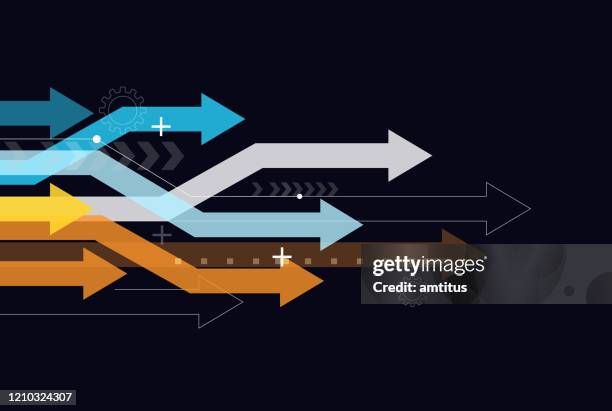 bildbanksillustrationer, clip art samt tecknat material och ikoner med dynamiska pilar - näringsliv och industri