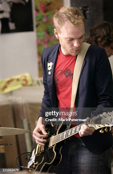 Ben Grimes of The Golden Republic during The Golden Republic Perform to Celebrate the Release of Their CD "People" at Recycled Sounds in Kansas City,...