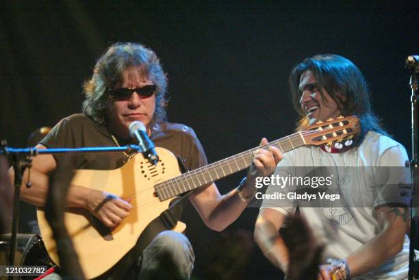 Jose Feliciano and Juanes during Juanes "Acustico" Concert Sponsored By Pepsi - August 3, 2005 at Pier 10 in San Juan, Puerto Rico.
