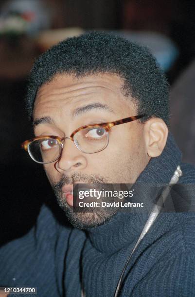 American film director Spike Lee at the ‘Get on the Bus’ benefit for the charity, War Child USA, at the Hard Rock Cafe in New York City, 11th January...