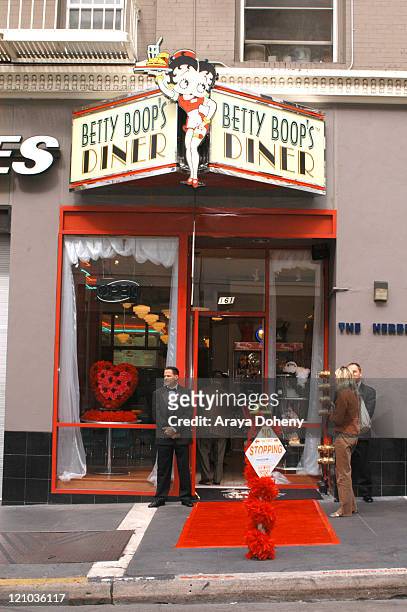 Atmosphere during First Betty Boop's Diner Opens in San Francisco in San Francisco, CA, United States.