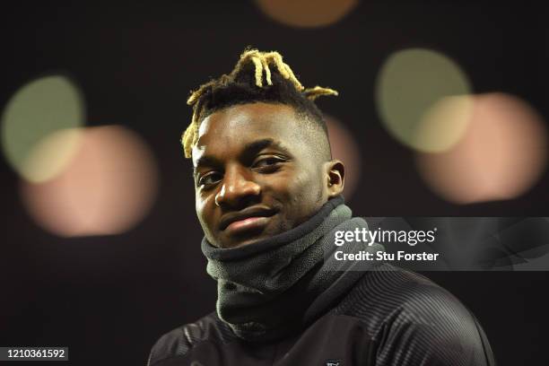 Allan Saint-Maximin of Newcastle United looks on before the FA Cup Fifth Round match between West Bromwich Albion and Newcastle United at The...