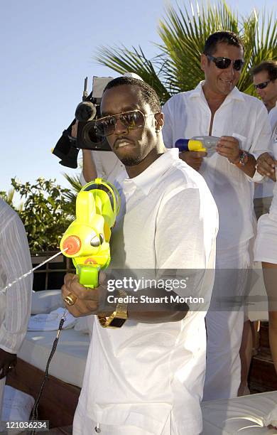 Sean "Diddy" Combs during Sean "Diddy" Combs White Party - Inside at Nikki Beach in St Tropez, France.