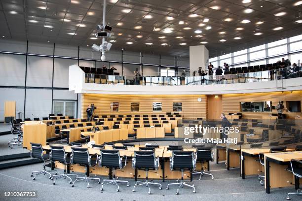 General view of a Thuringia state parliament on March 4, 2020 in Erfurt, Germany. Today's vote follows a previous vote in which the right-wing...