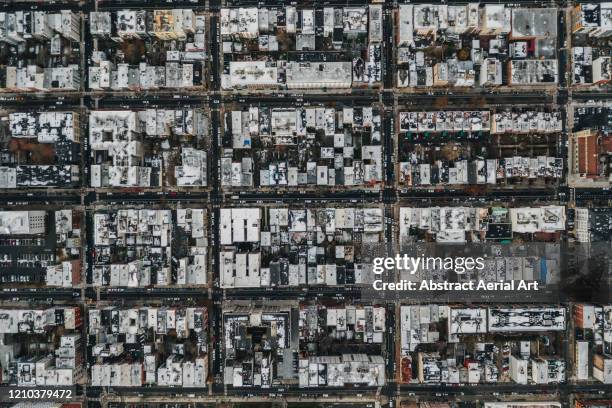 hoboken cityscape as seen from directly above, new jersey, united states of america - hoboken - fotografias e filmes do acervo