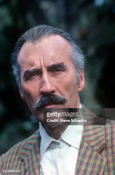Portrait of English actor Christopher Lee , 1980s or 1990s.