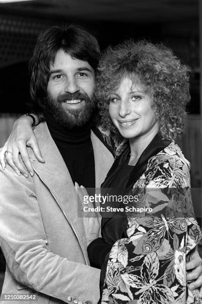 Portrait of American hairdresser Jon Peters and singer & actress Barbra Streisand, Los Angeles, California, mid 1970s.