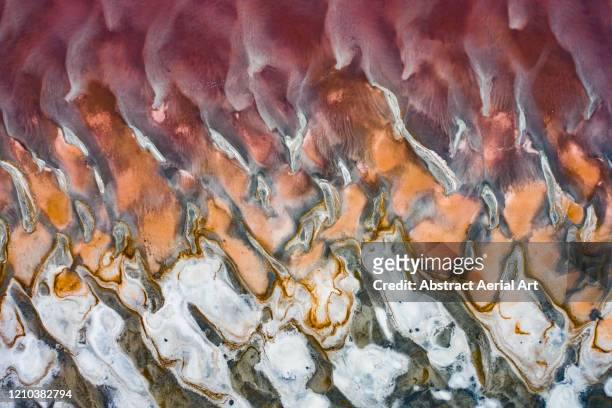 aerial image of the great salt lake textures, utah, united states of america - great salt lake stock pictures, royalty-free photos & images
