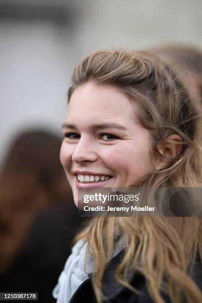 Anna Ewers is seen outside the Chanel show during Paris Fashion week Womenswear Fall/Winter 2020/2021 Day Eight on March 02, 2020 in Paris, France.