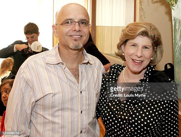 Joe Pantoliano and Nina Totenburg during The Creative Coalition's 2005 Spotlight Award VIP Luncheon at Le Paradou in Washington, D.C., United States.