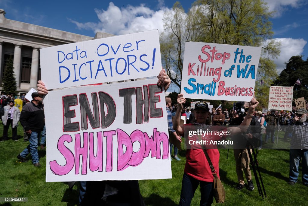 Protest outside Washington State Capitol