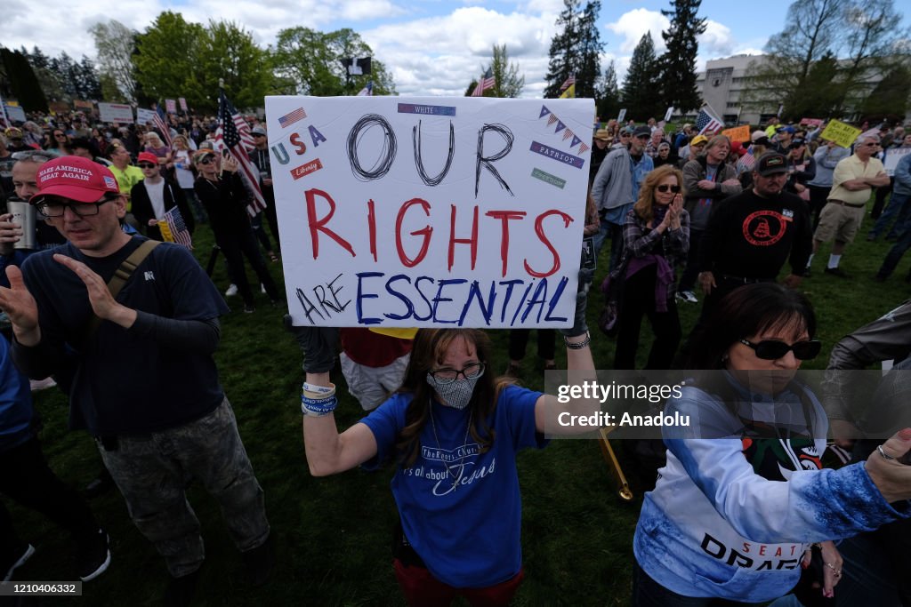 Protest outside Washington State Capitol