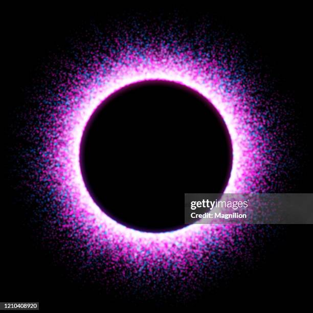 blue pink abstract circle background - solar eclipse stock illustrations
