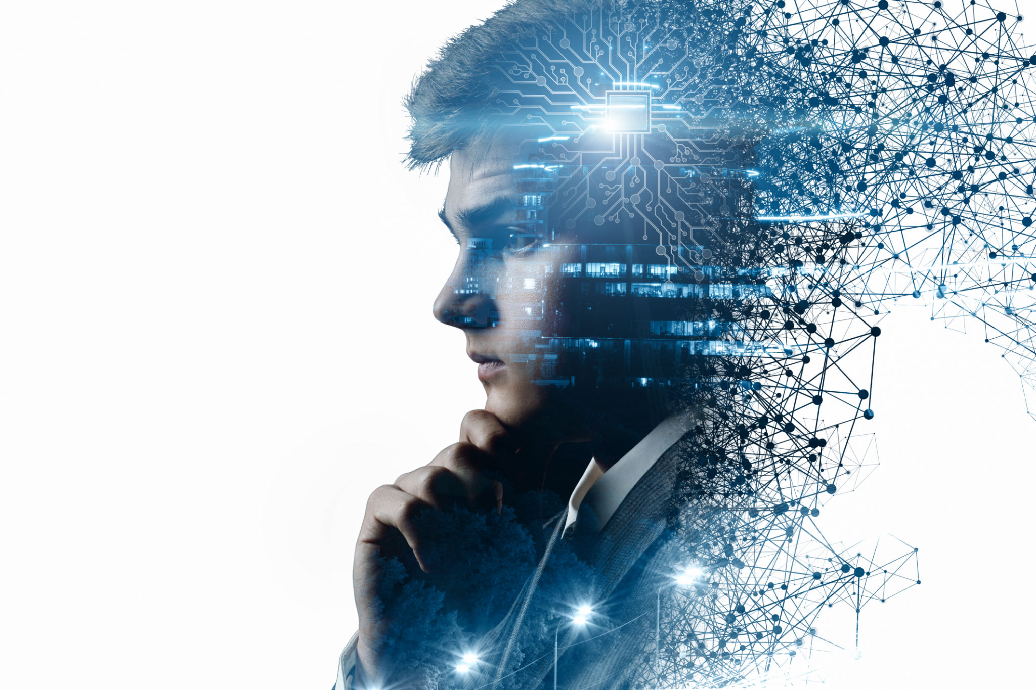 Concept of network and connection is artificial intelligence. Concept of network and connection is artificial intelligence.