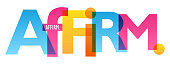 AFFIRM. colorful typography banner