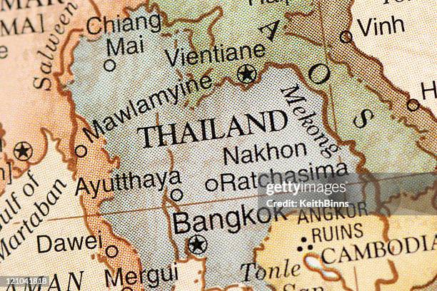 thailand - bangkok map stock pictures, royalty-free photos & images