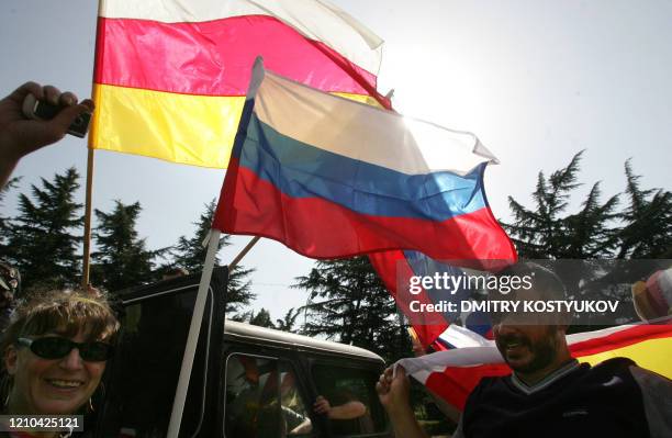 South Ossetians celebrate recognition of South Ossetian independence by Russian Federation on August 26 in Tskhinvali. Russia on August 26, 2008...