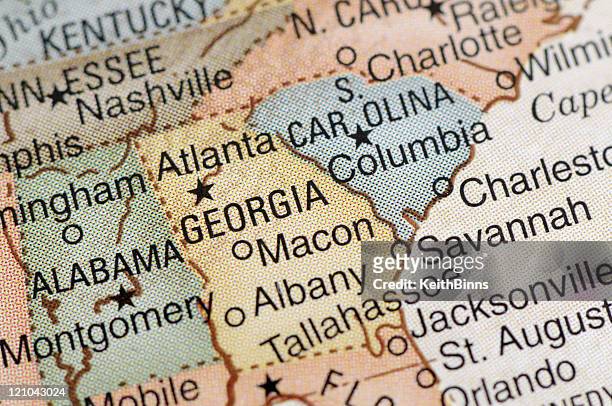 georgia - southeast us map stock pictures, royalty-free photos & images