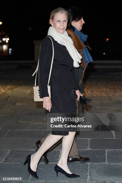 Ana Gamazo attends Placido Arango's Funeral at Los Jeronimos on March 04, 2020 in Madrid, Spain.