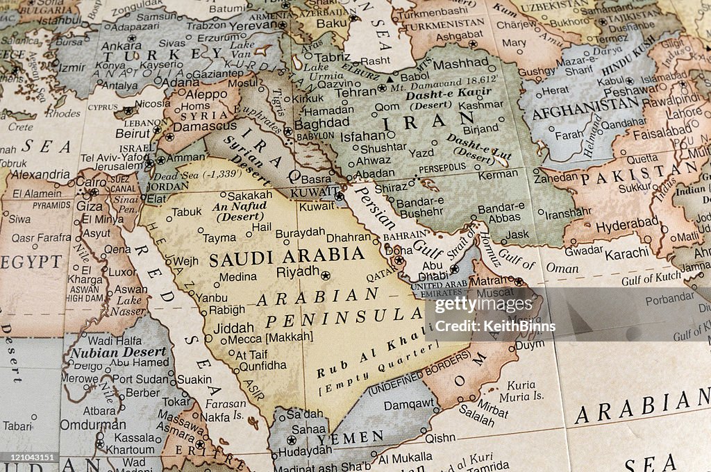 Maps of countries in Middle East