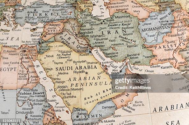 maps of countries in middle east - afghanistan bildbanksfoton och bilder