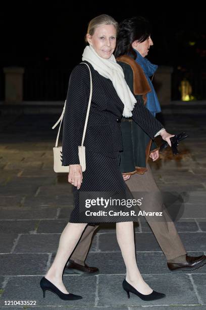 Ana Gamazo attends Placido Arango's Funeral at Los Jeronimos on March 04, 2020 in Madrid, Spain.