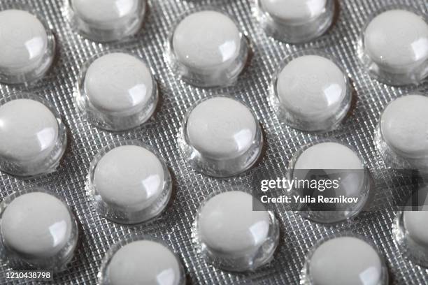 blister pack of pills (close-up) - blister pack stock pictures, royalty-free photos & images