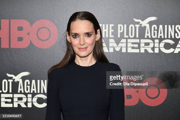 Winona Ryder attends HBO's "The Plot Against America" premiere at Florence Gould Hall on March 04, 2020 in New York City.