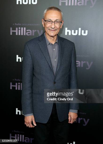 Former White House Chief of Staff John Podesta attends "Hillary" New York Premiere at Directors Guild of America Theater on March 04, 2020 in New...