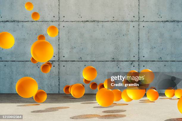 abstracte stuiterende bollen - bouncing ball stockfoto's en -beelden