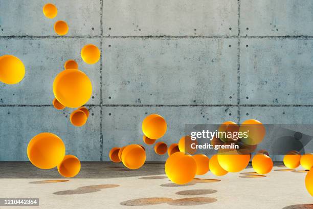 abstract bouncing spheres - saltar para cima e para baixo imagens e fotografias de stock