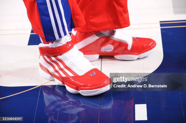 Sneakers worn by Eric Gordon of the Sophomore Team during the T-Mobile Rookie Challenge and Youth Jam on February 12, 2010 at the American Airlines...