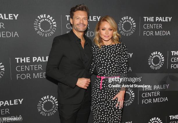 Ryan Seacrest and Kelly Ripa attend The Paley Center For Media Presents: An Evening with "Live with Kelly and Ryan" at Paley Center For Media on...