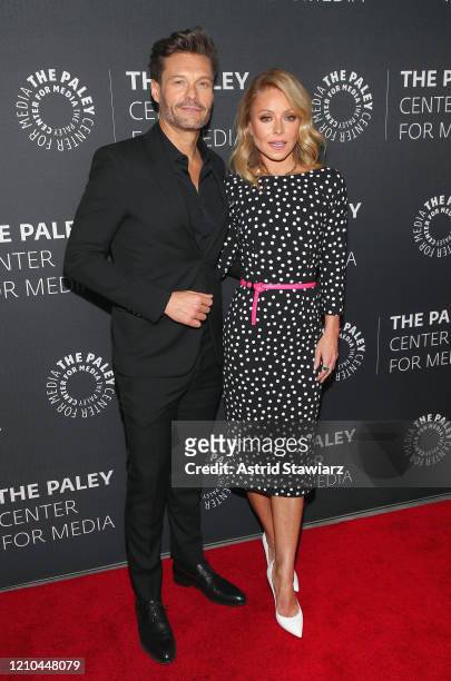 Ryan Seacrest and Kelly Ripa attend The Paley Center For Media Presents: An Evening with "Live with Kelly and Ryan" at Paley Center For Media on...