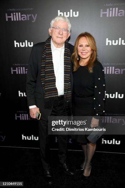 Phil Donahue and Marlo Thomas attend the "Hillary" New York Premiere at Directors Guild of America Theater on March 04, 2020 in New York City.