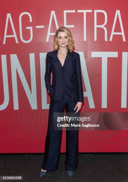 Actress Elizabeth Debicki attends the SAG-AFTRA Foundation Conversations: "The Burnt Orange Heresy" at The Robin Williams Center on March 04, 2020 in...