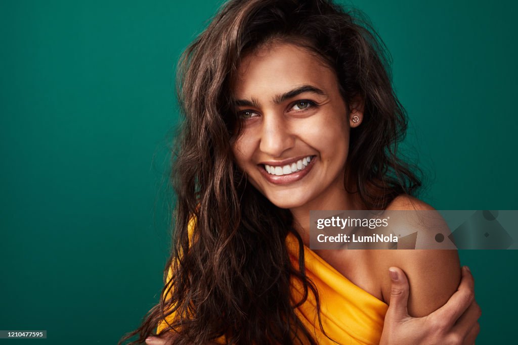 As confident as she is beautiful