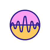sound wave icon vector. Isolated contour symbol illustration