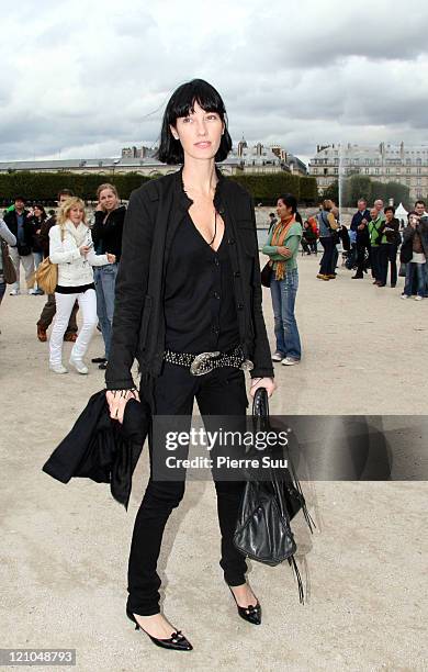 Mareva Galanter during Paris Fashion Week - Spring / Summer 2007 - Celine in Paris, France.