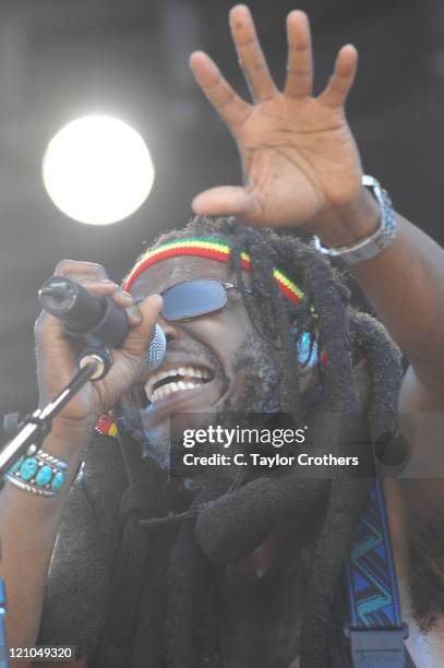 David Hinds of Steel Pulse performs on the Odeum Stage during the Rothbury Music Festival 08 on July 6, 2008 in Rothbury, Michigan.